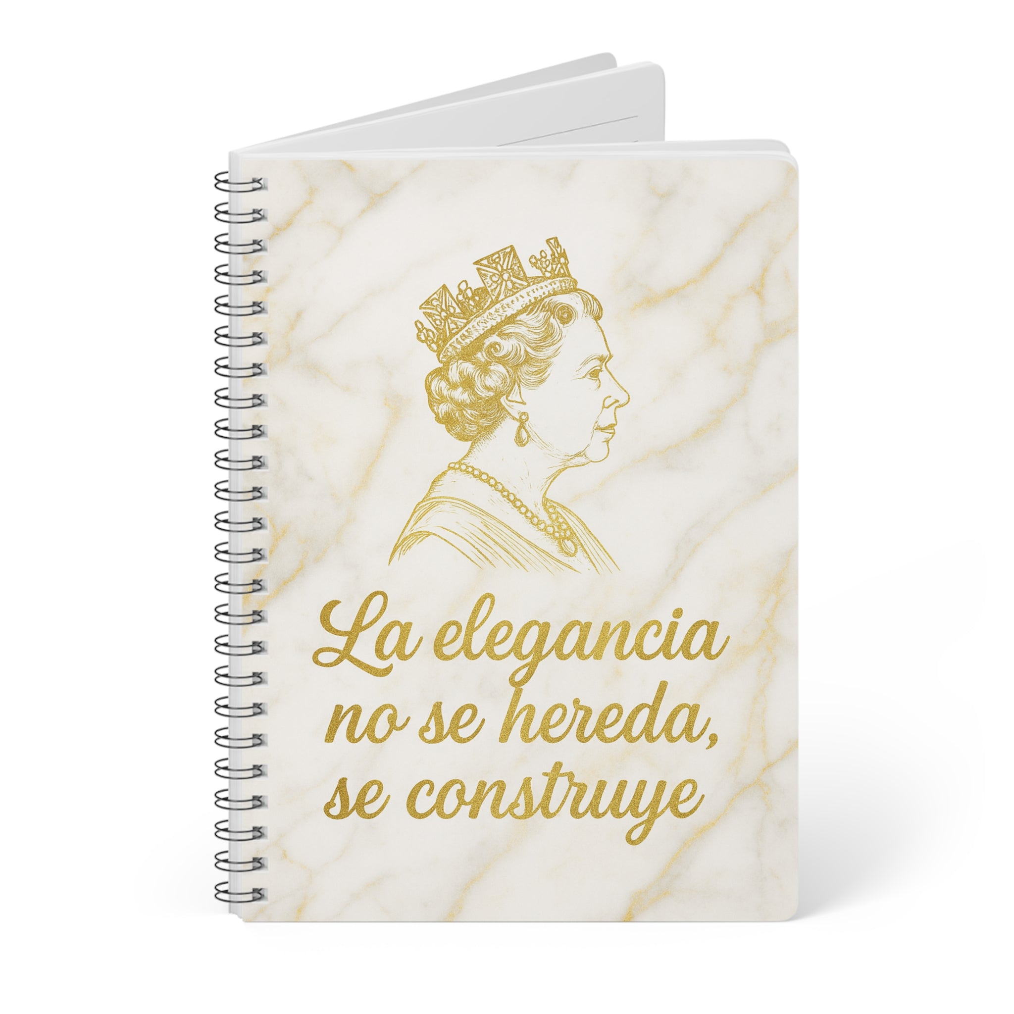 📓 Cuaderno Elegante con Frase de Reina – A5, 150 Páginas, Ideal para Escritura, Regalo Inspirador, Diseño Clásico