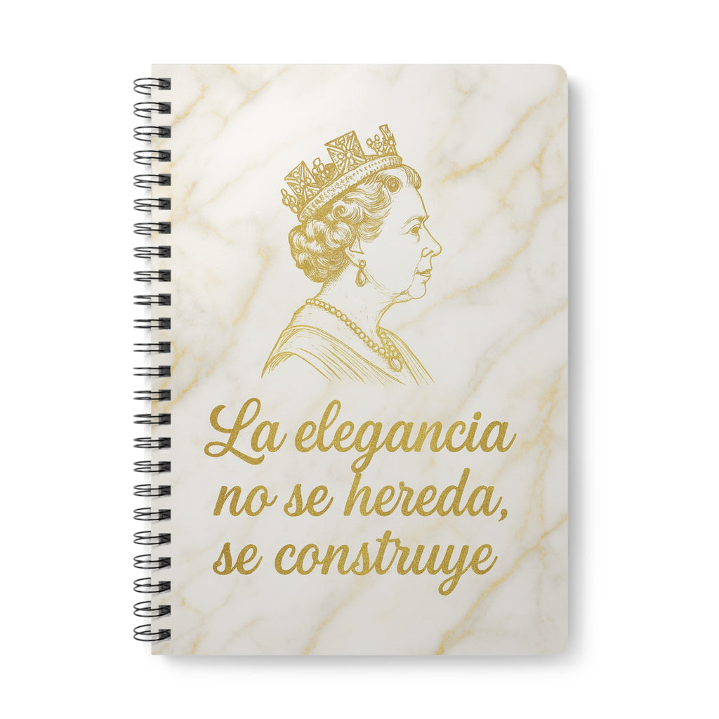 📓 Cuaderno Elegante con Frase de Reina – A5, 150 Páginas, Ideal para Escritura, Regalo Inspirador, Diseño Clásico