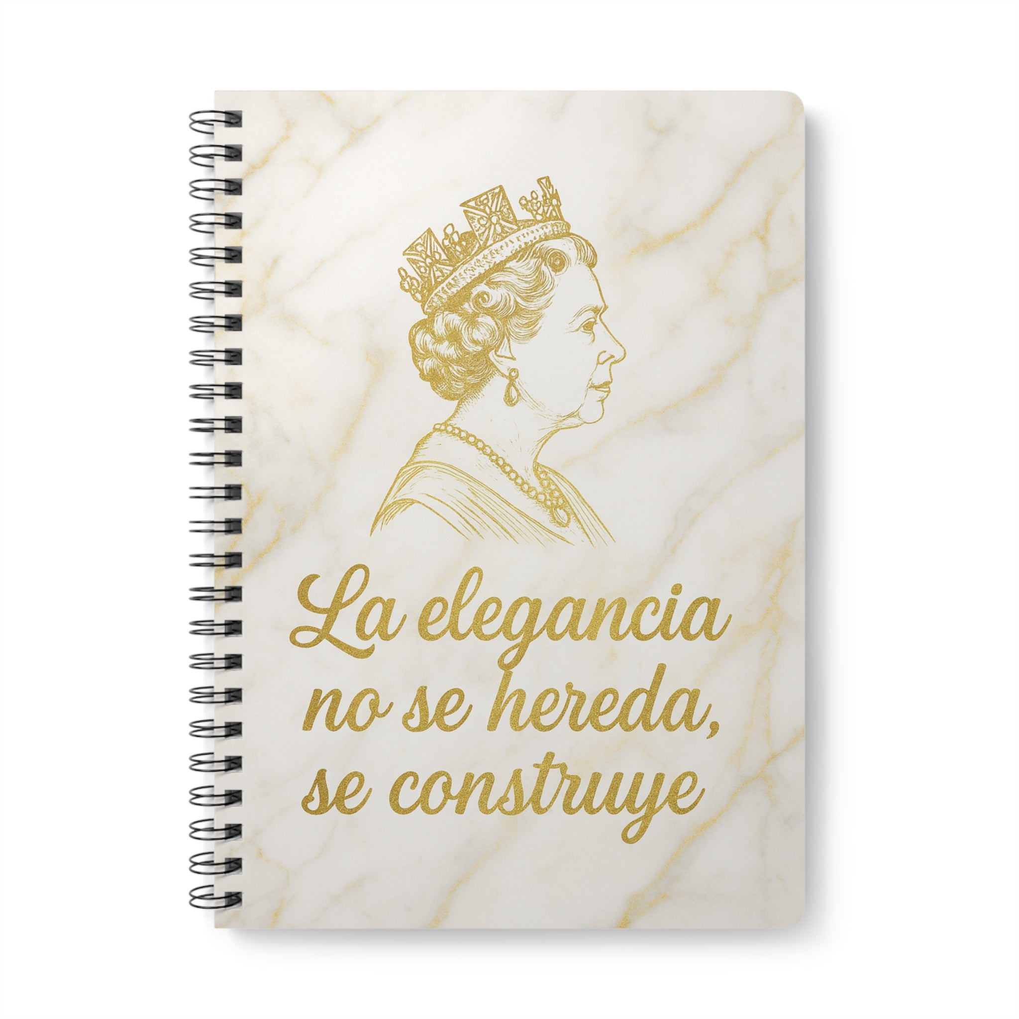 📓 Cuaderno Elegante con Frase de Reina – A5, 150 Páginas, Ideal para Escritura, Regalo Inspirador, Diseño Clásico